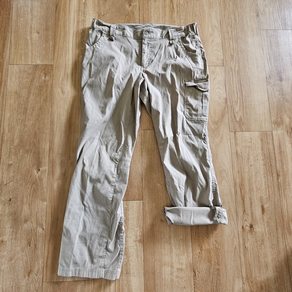 Duluth Trading Co Pants Women Size 14 x 31 Gray Cargo Hiking Outdoor Convertible